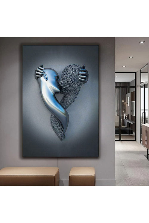 Sanat Heykel Aşk Kanvas Tablo