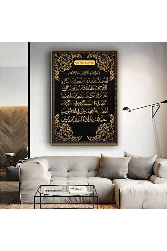Fatiha Süresi Dini Kanvas Tablo