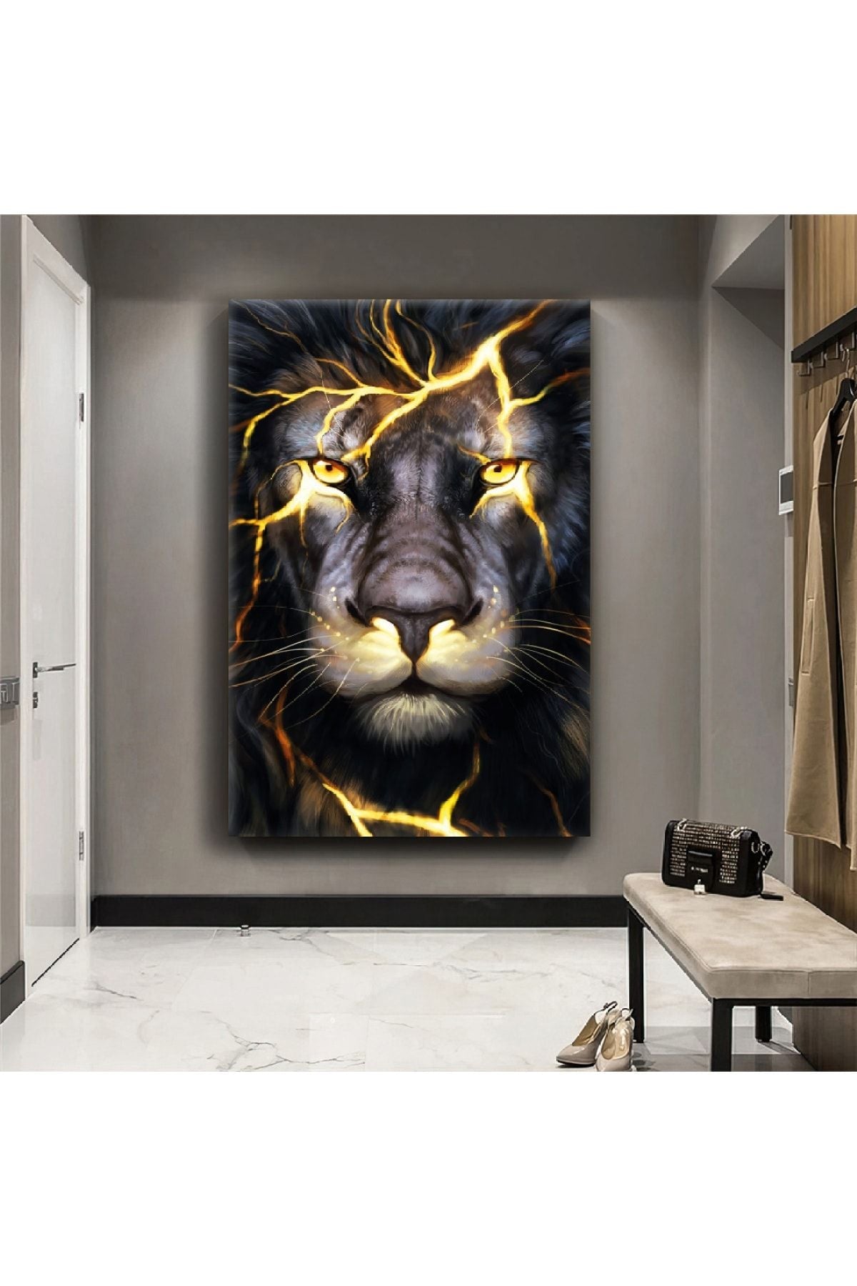 Ormanlar Kralı Aslan Kanvas Tablo