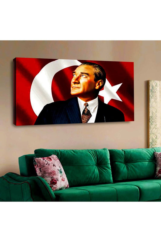 İntroya Kanvas Atatürk Ve Türk Barağı Tablosu