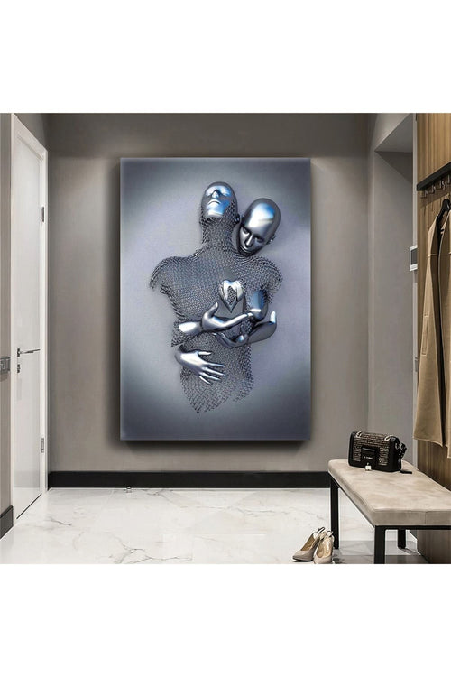 Sanat Heykel Aşk Kanvas Tablo