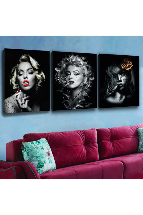 İntroya 3 Adet Modern Kanvas Tablo