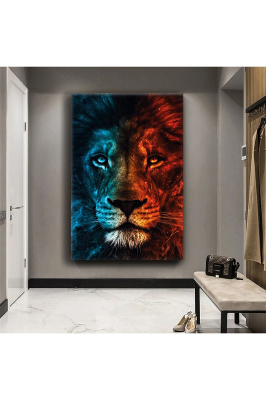 Ormanlar Kralı Aslan Kanvas Tablo