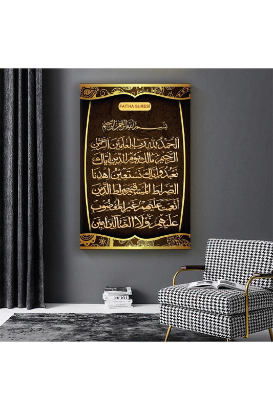 Fatiha Süresi Dini Kanvas Tablo